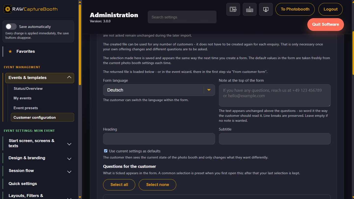 Building the customer form